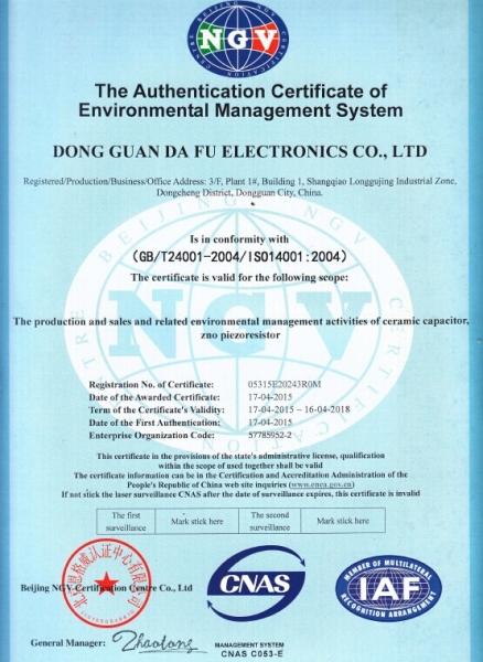 ISO14001:2004 環(huán)境管理體系